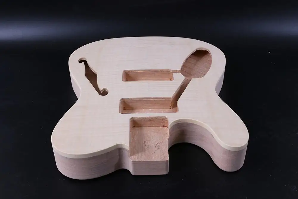 Подходит Diy Left hand Tele style корпус электрогитары красное дерево + пламя кленов шпон