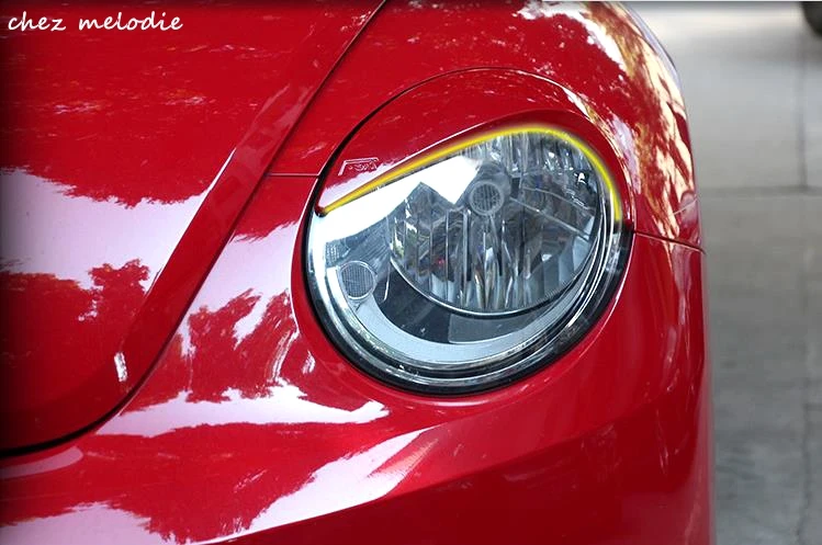 1 пара брови из АБС пластика для передних фар автомобилей Volkswagen Beetle 2013 2017|car lip|for