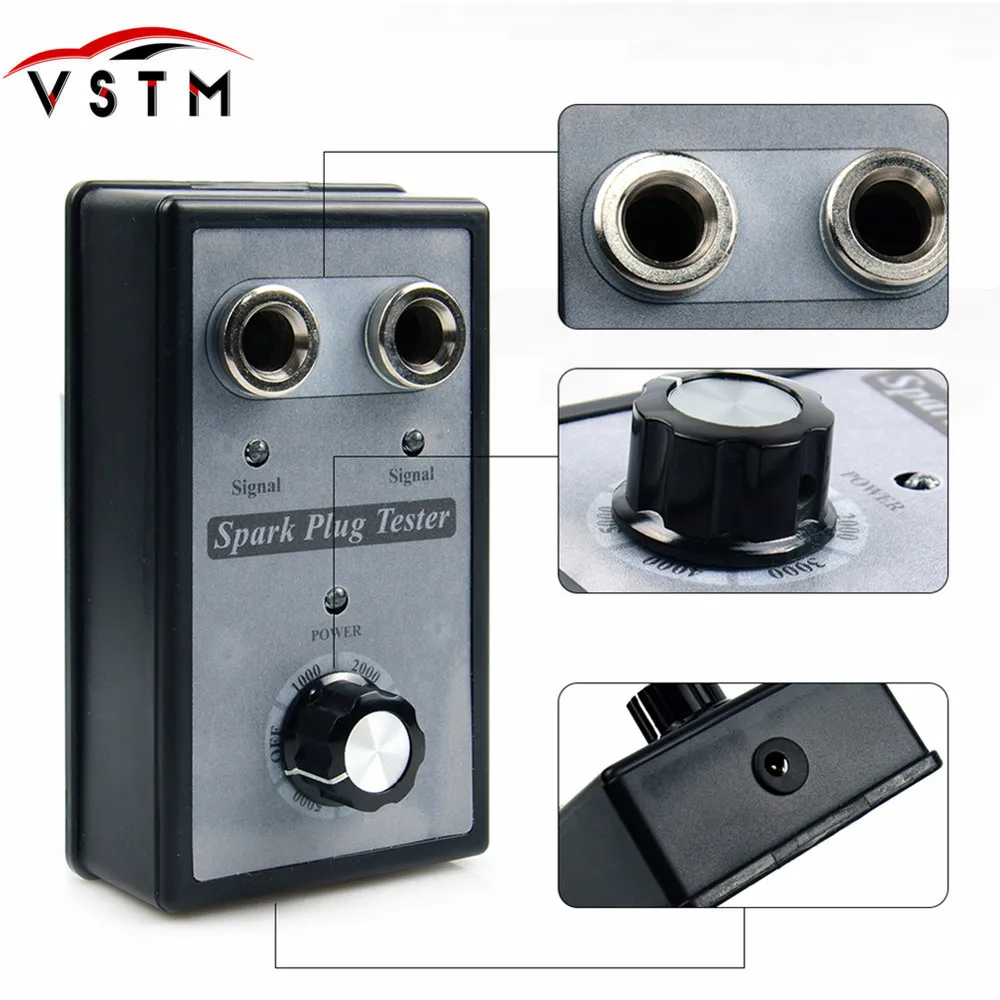 Автомобильный тестер свечей зажигания с регулируемым детектором двойного
