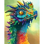 Набор для рисования по номерам на холсте, с динозаврами