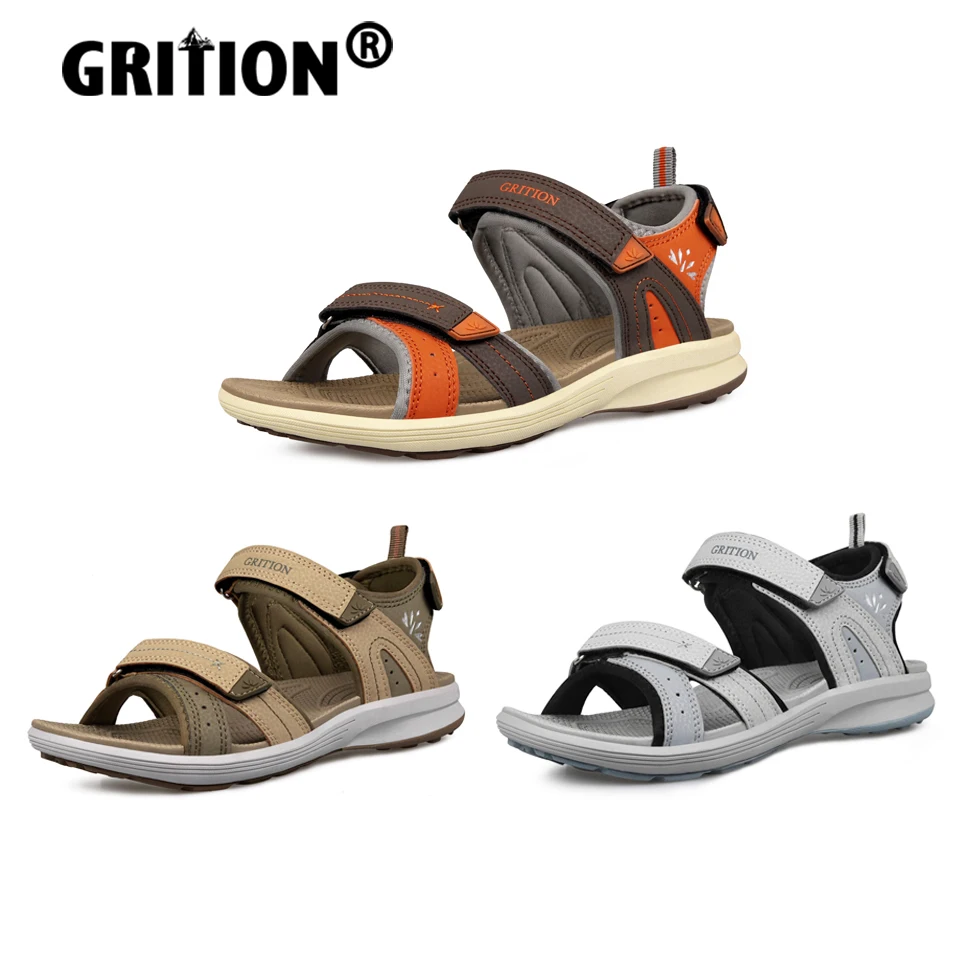 GRITION Womens Outdoor Sandals Summer Flat Trekking Girls Beach Shoes Fashion Light Weight Non Slip Casual Sports 2021 Size 41