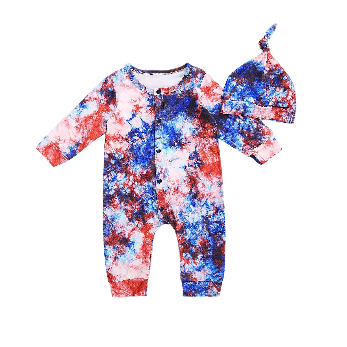 

0-24M Tie Dye Clothing Newborn Kid baby Boy Girl Clothes Autumn Long Sleeve Gradient Romper Cute Sweet Cotton New born Outfit