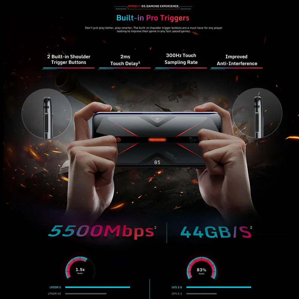 Смартфон Nubia Redmagic 8+128Гб батарея 4500 мАч камера 64 Мп экран 6 67''|Смартфоны| |