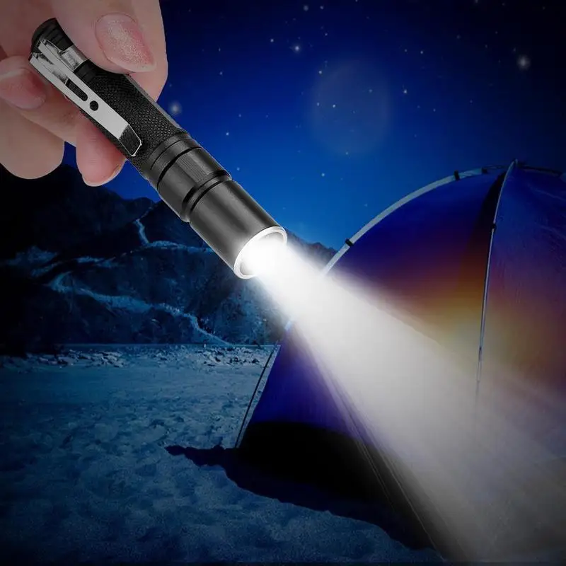

Mini Portable Penlight 2000LM LED Flashlight Torch Lantern Pocket Battery Hunting Powerful For Camping Led Waterproof AAA L Q1D8