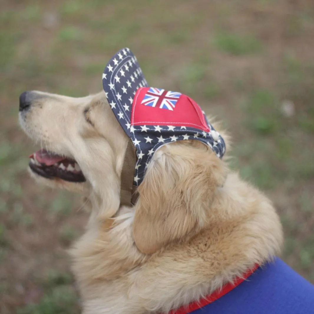 

Pet Dog Hat Golden Retriever Satsuma a Border Labrador Medium Large Dog Star England Cap Halloween Dog Supplies