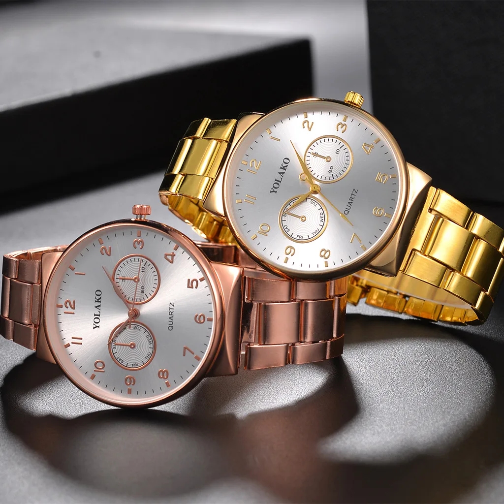 

Men Wristwatch Clock Simple Male Quartz Watch Business ultra-thin Waterproof Gold Stainless Steel Strap Digital Mens Wrist Watch