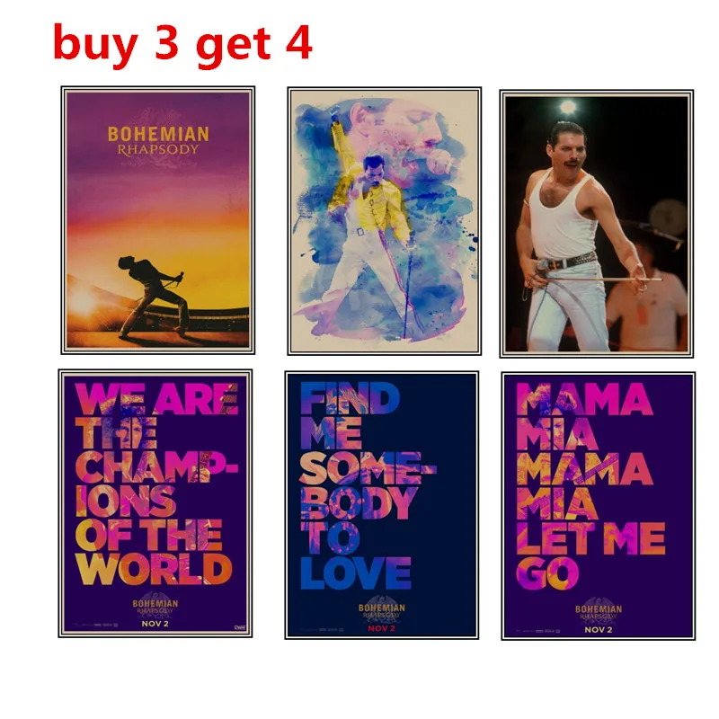 Good quality queen band poster decoration painting home wall pasted kraft decorative 21 | Wall Stickers