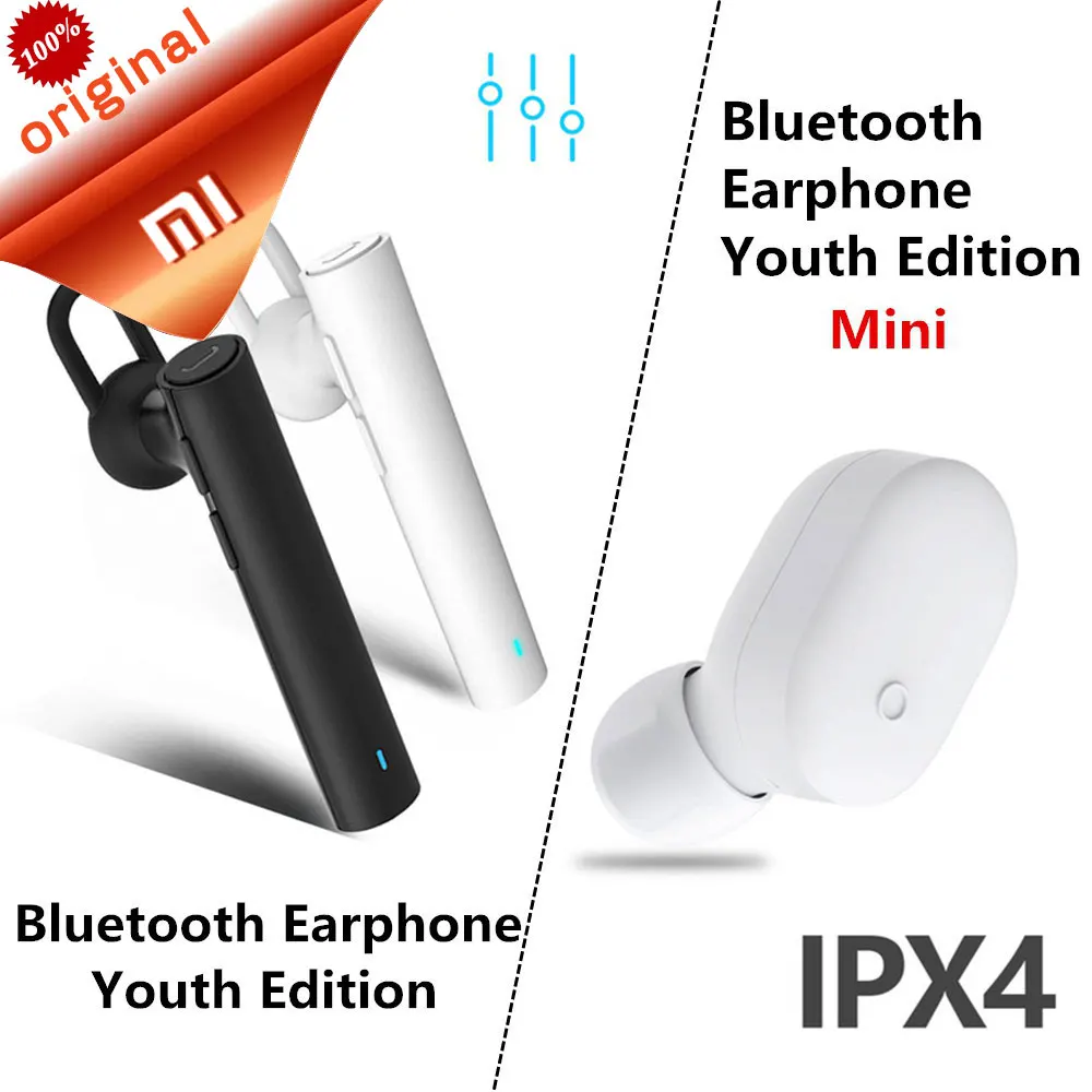 Оригинальные Xiaomi mi беспроводные Bluetooth наушники Молодежная версия встроенный mi c mi ni наушники Handsfree Bluetooth 4,0 гарнитура