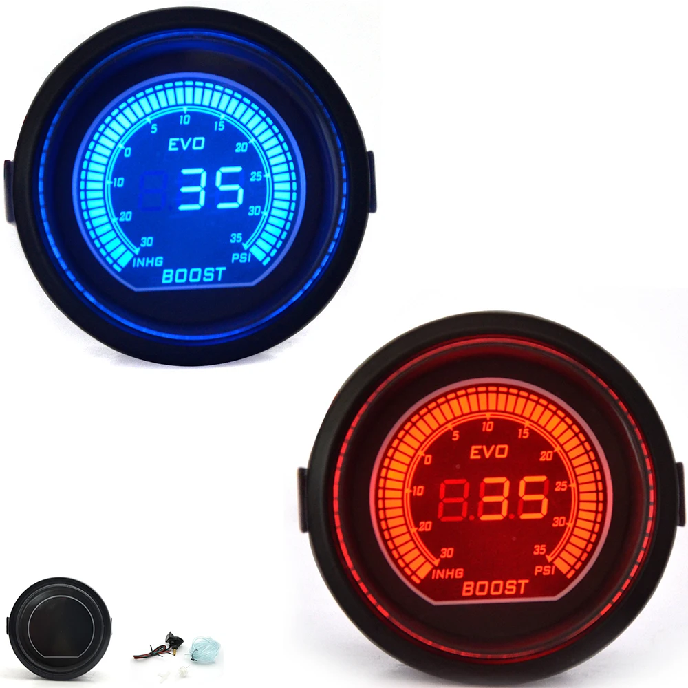 DRAGON GAUGE 52 мм EVO Boost Turbo Gauge Psi красный синий двойной светодиодный дисплей с