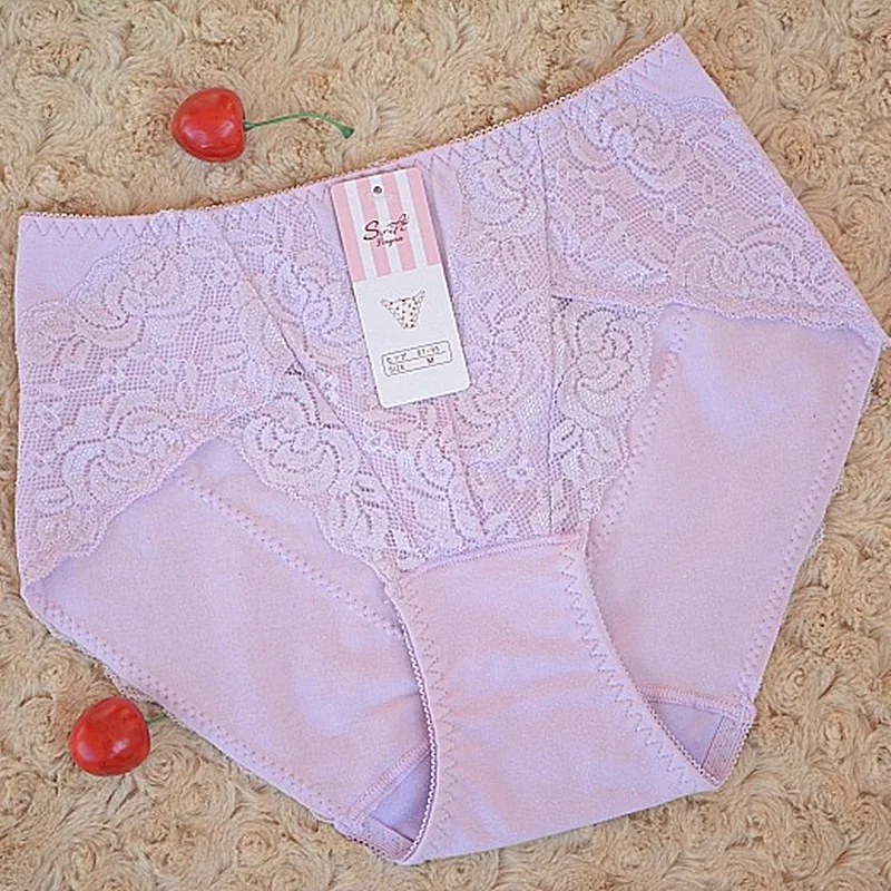 Трусики женские хлопковые 4 шт./лот с кружевом | Женская одежда