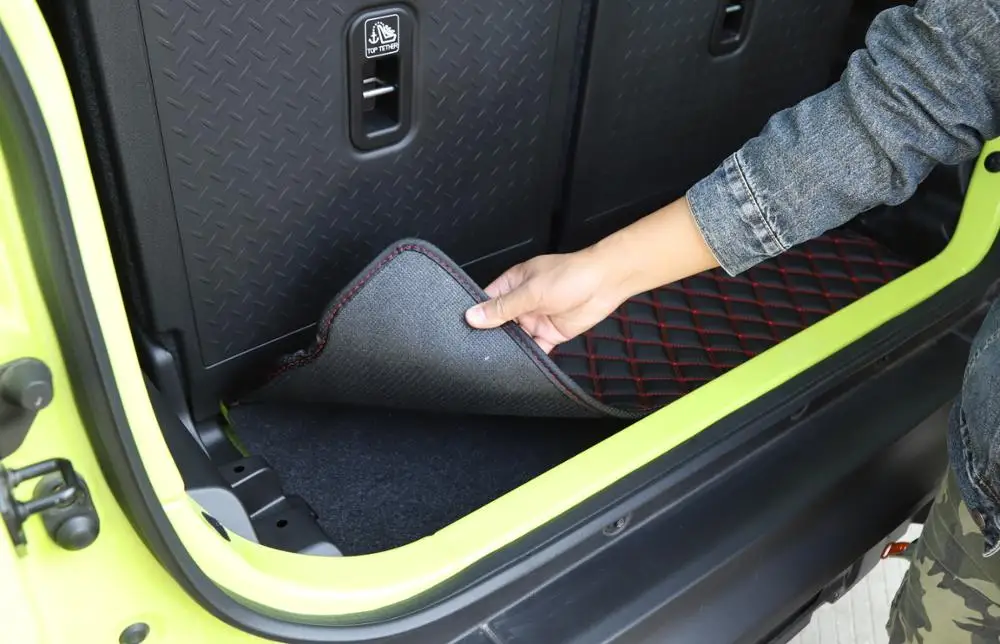 

for Suzuki Jimny 2019 2020 Trunk Cushion Mats Car Interior Accessories Protection Red Line Gold Line Car Decoration Styling 1pcs