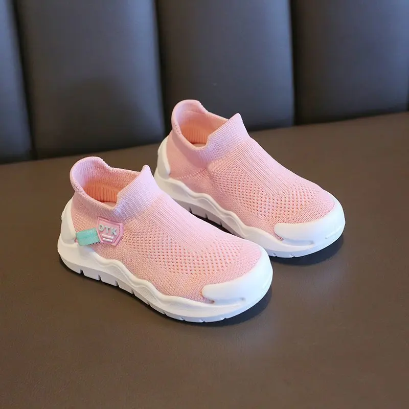 

Children Casual Shoes Spring Autumn Boys Girls Mesh Shoes Breathable Outdoor Sneaker Soft Bottom Kids Stretch Knitted Shoes