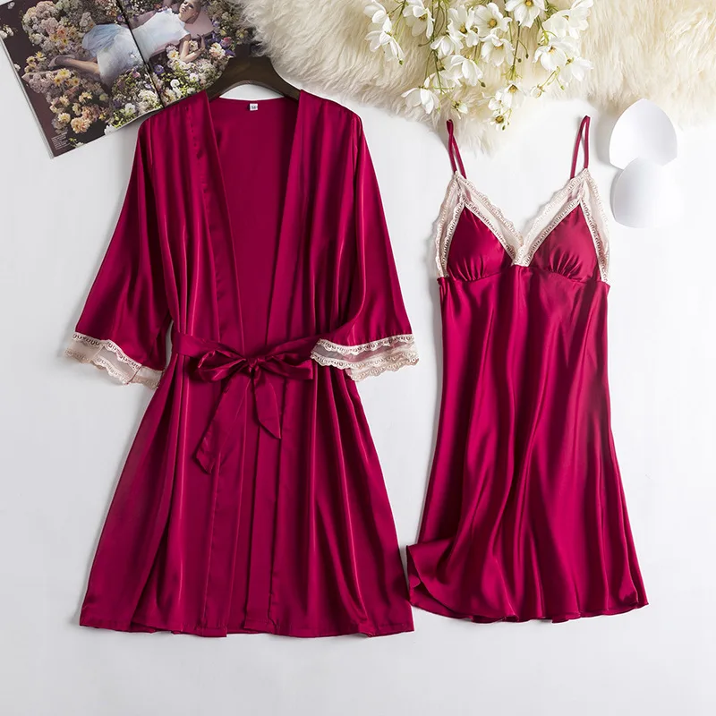Женский интимное белье кружевное сексуальное ночное кимоно халат сезон: