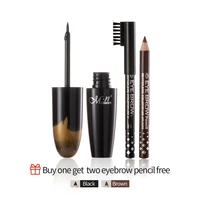1pc professional women ultimate black liquid eyeliner lasting waterproof quick dry eyeliner pencil eyebrow pen cosmetic tslm1