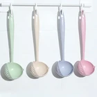 1 шт Пшеничная соломаPP ложки с длинной ручкой, супная ложка Благодаря особенной конструкции крючка его многофункциональная Кухня инструменты фильтр 2 в 1 ложки для каши