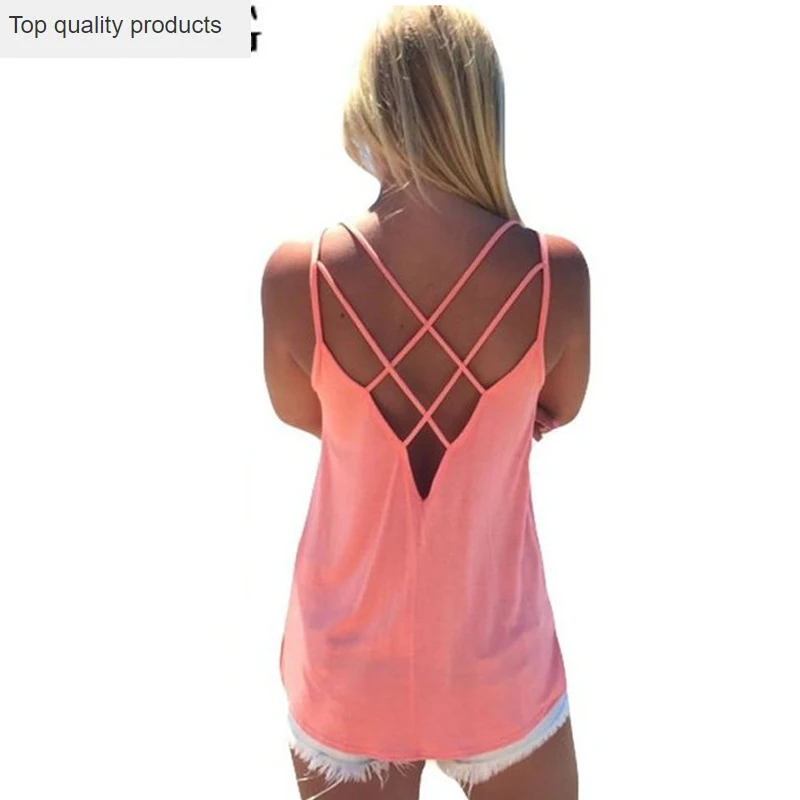 Новый 2020 трикотажные топы Для женщин летняя майка Сексуальная без спинки повязки