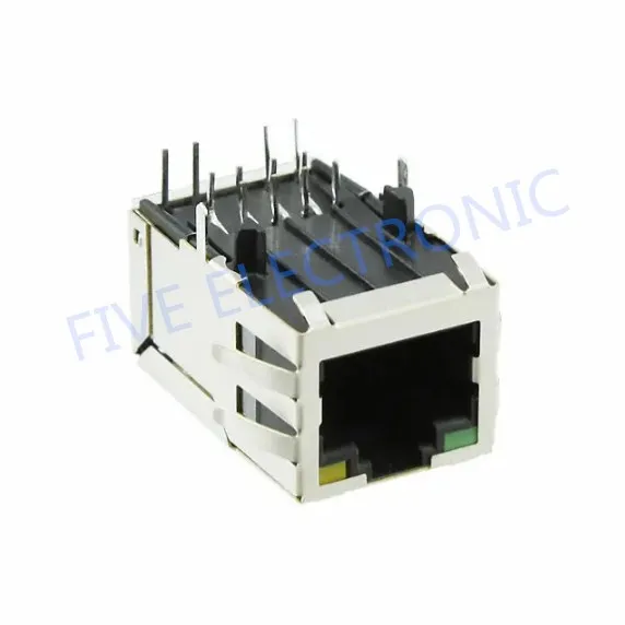5 шт./лот J1011F21 1 порт RJ45 соединитель Magjack сквозное отверстие 10/100 Base TX AutoMDIX