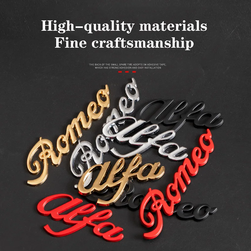 

Car 3D Metal Stickers and Decals For Alfa Romeo 4C 8C 147 156 166 159 Giulietta Spider Car Rear Trunk Body Emblem Badge Stickers