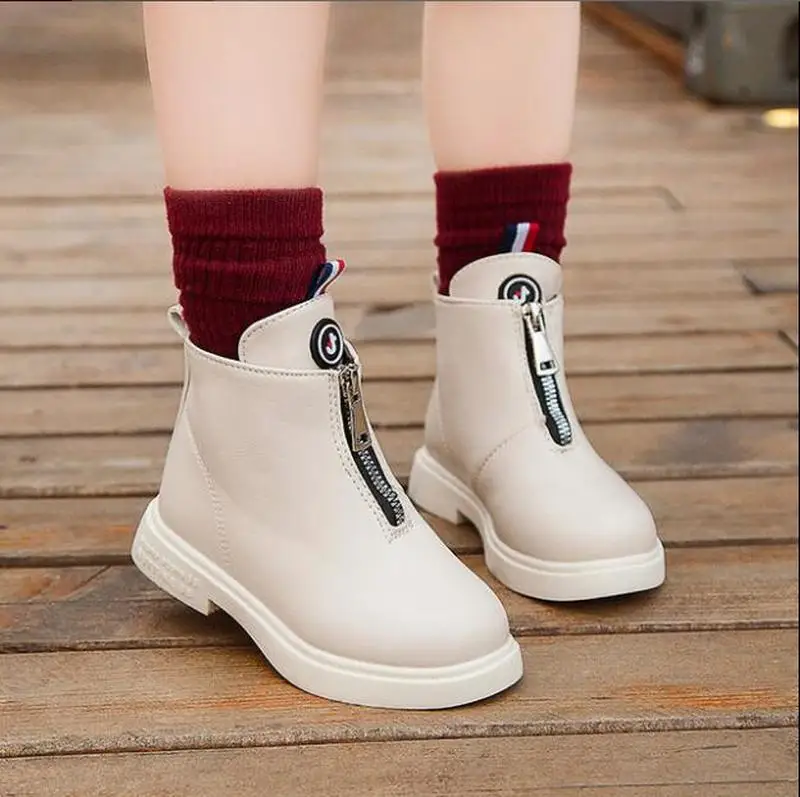 Детские Ботинки Martin Унисекс ботильоны для девочек Обувь из натуральной кожи