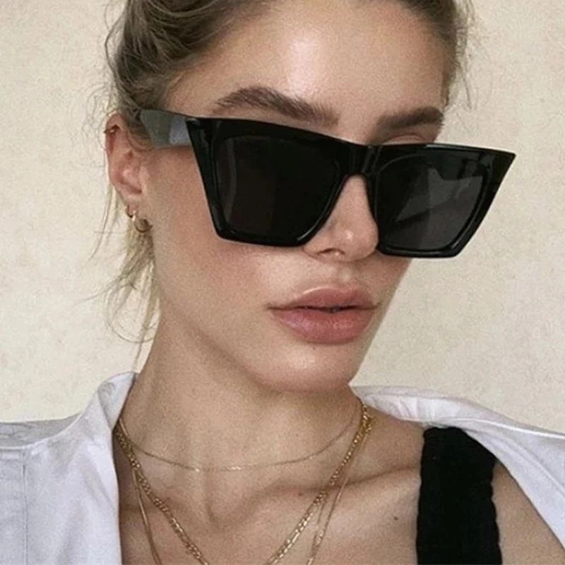 

New Sunglasses Women Cat Eye Square Glasses Personalized Colorful Sunglasses Men Trend Versatile Gafas De Sol Mujer UV400