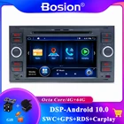 Автомагнитола 2 Din, мультимедийный проигрыватель с DVD-плеером, GPS для Ford Mondeo Focus 2 C-MAX Fiesta transit Fusion, 4 Гб + 64 ГБ, Wi-Fi, BT, Android 10