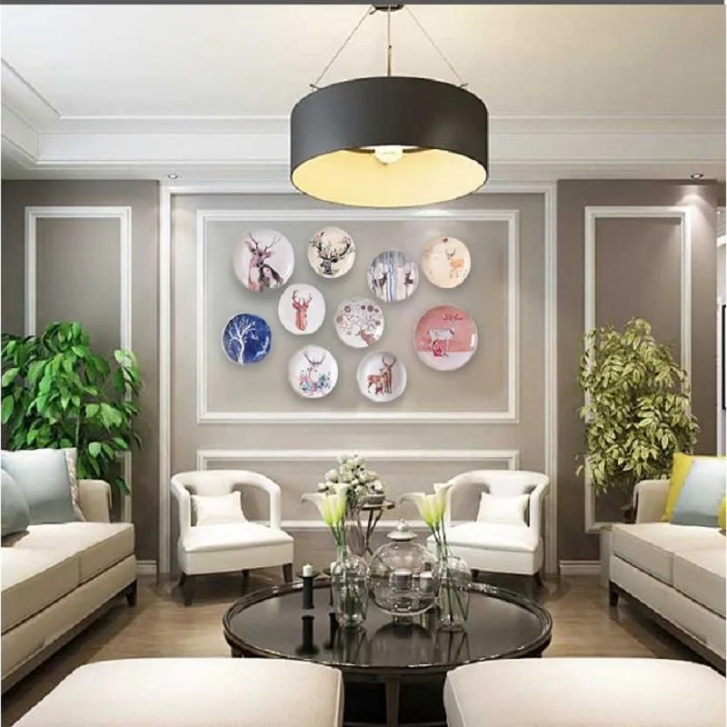 

Wall Decorations Ceramic Wall Plate Ceramic Little bird pattern Restaurant Cafe Bar Wall Decoration W2837