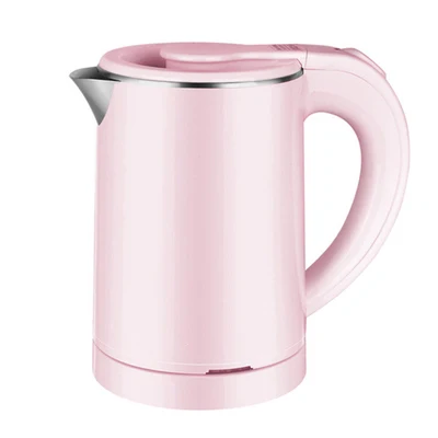 Pink EDTID Портативный Путешествия Электрический чайник мини горшок нагреватель чашки из нержавеющей стали 0.6L горячей воды быстрый нагрев горшок котел 220 ЕС и США - Цвет: Pink