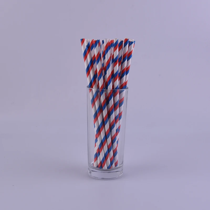 Одноразовые бумажные соломинки в полоску 25 шт.|Украшения своими руками для