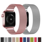 Ремешок Магнитный из нержавеющей стали для Apple Watch Band, браслет для наручных часов, 44 мм 40 мм 42 мм 38 мм, 3 4 5 6 SE