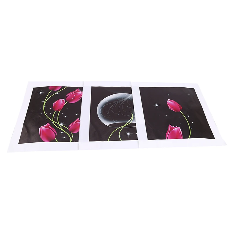 Набор из 3 предметов розовый цветок тюльпана украшение для дома сердечник с