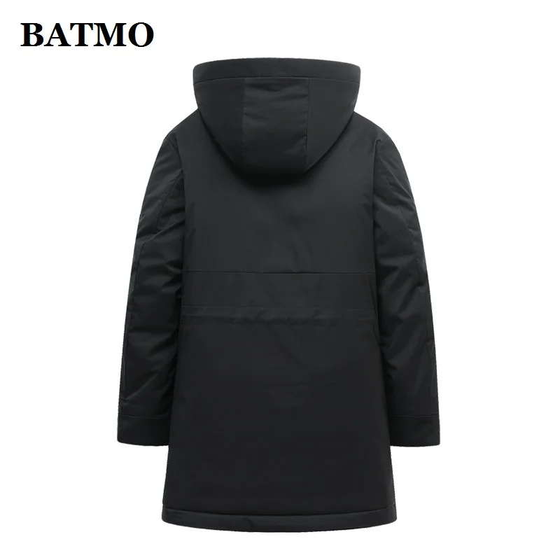 Новое поступление 2019 зимние мужские куртки BATMO с капюшоном из 90% белого утиного