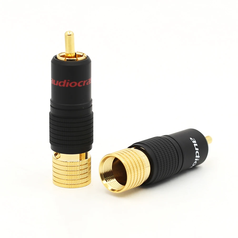 Hi-Fi аудио 24K позолоченный винт с блокировкой RCA штекер кабель динамик разъем |