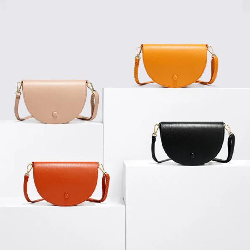 

Luxury Leather Crossbody Bag And Small Satchel Purse For Women Designer Semicircle Saddle Handbag And Shoulder Bag Ladies Bolsas