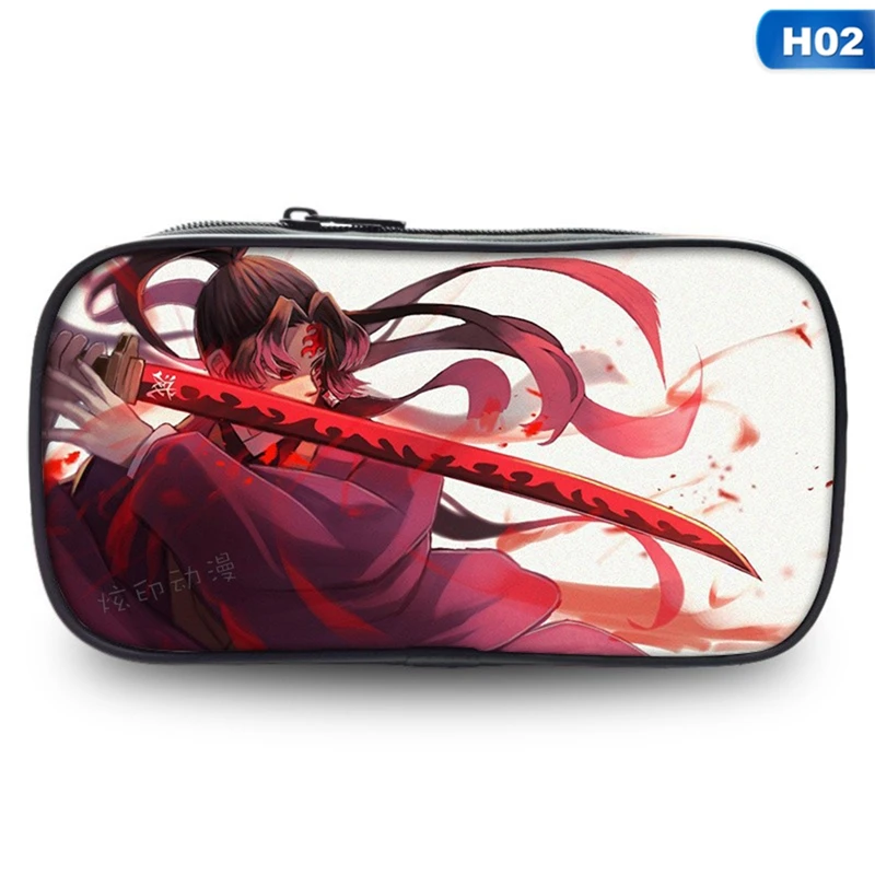 

Anime Demon Slayer: Kimetsu no Yaiba Pencil Bag Zipper Canvas Students Pencil Bag Wallet Storage Bag Stationery School Supplies