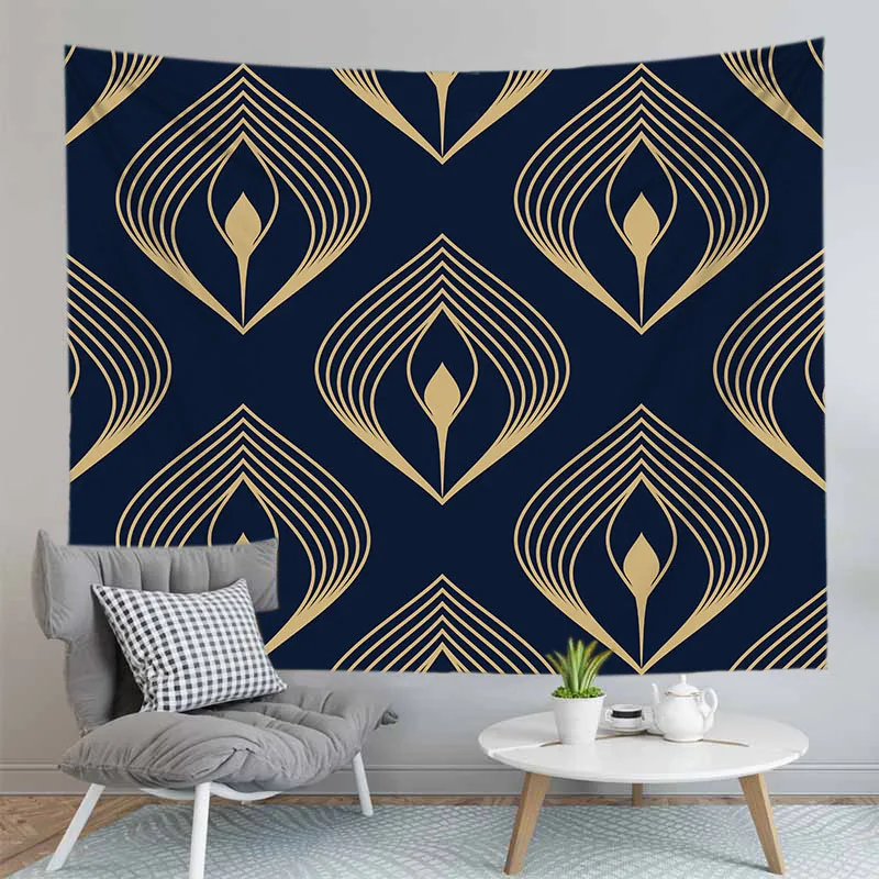 Geometric Tapestry Wall Hanging Hippie Mandala Walls Cloth Tapestries Backdrop Decor Psychedelic Carpet | Дом и сад