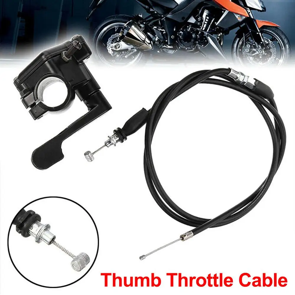 

1 x 50-150cc 110cc Thumb Throttle Accelerator Cable for 4Stroke Quad ATV Pit Bike