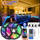 Светодиодная лента 5M-30M Bluetooth RGBWW SMD 5050 светильник s DC12V RGB Светодиодная лента Диодная лента гибкое приложение для управления телефоном + адаптер
