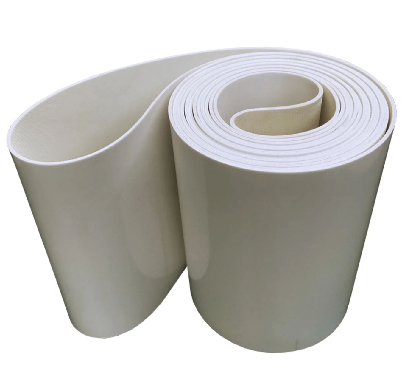 

Perimeter:6700mm-7200mm Width:100mm Thickness:1mm White PVC Conveyor Belt Conveyor Belt For Food Processing Industry