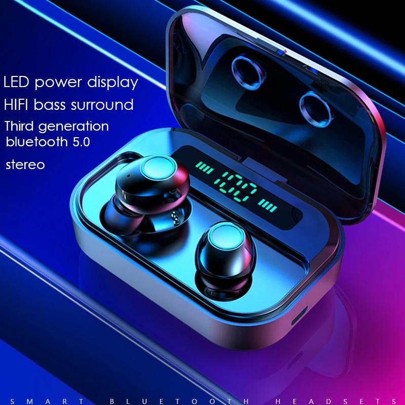 M7 TWS Bluetooth наушники 8D бас объемная гарнитура IPX7 водонепроницаемый шумоподавление Гарнитура спортивные наушники беспроводные наушники