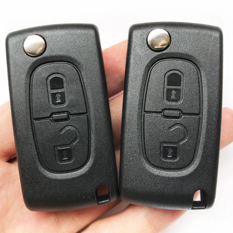 Чехол с 2 кнопками для дистанционного ключа Peugeot 308 307 407 107 Citroen C3 C5 C8 Xsara Picasso