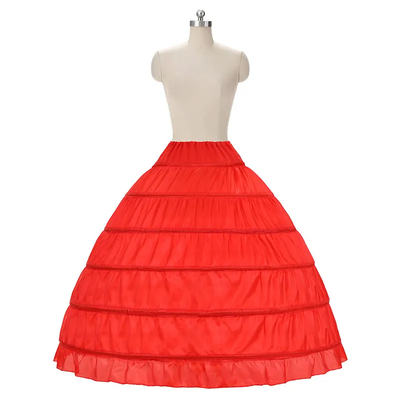 Свадебные аксессуары Петтикот Vestido Longo бальное платье кринолин нижняя юбка 6 Обручи юбка Подъюбники