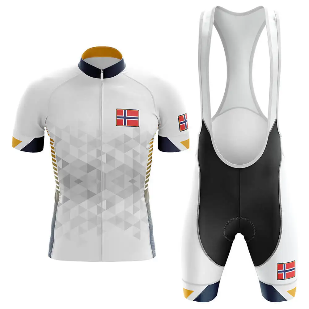 Norway Cycling Jersey Men's Black and White Bicycle Clothing Summer Short Sleeve MTB Bike Top Shirts | Спорт и развлечения