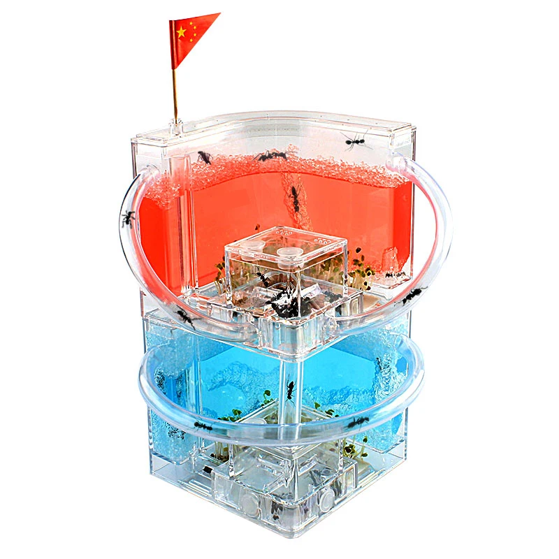 Двухслойная муравьиная мастерская гнездо ферма уличный замок жилая