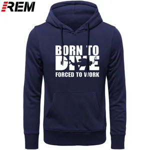 Худи REM толстовки с капюшоном Новая Born To погружения вынуждены работать Для мужчин с длинным рукавом хлопковая Футболка со смешным принтом Для мужчин s Дайвинг Топы