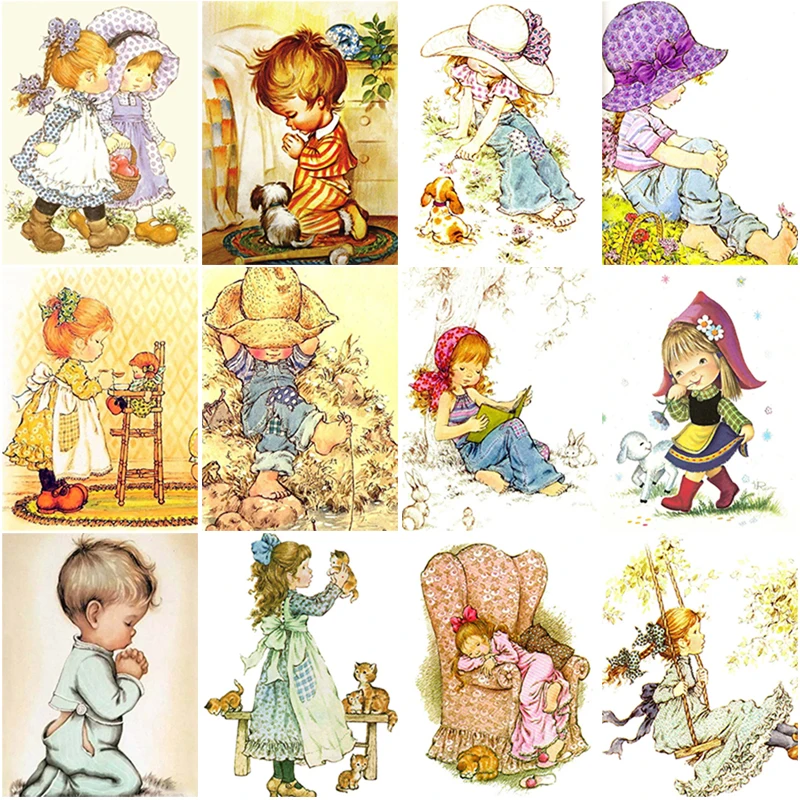 

DIY 5D luckly Girl Boy Flower Decoration Diamond Painting Full Square Drill Embroidery Cross Stitch Kit Handmade Art Gift