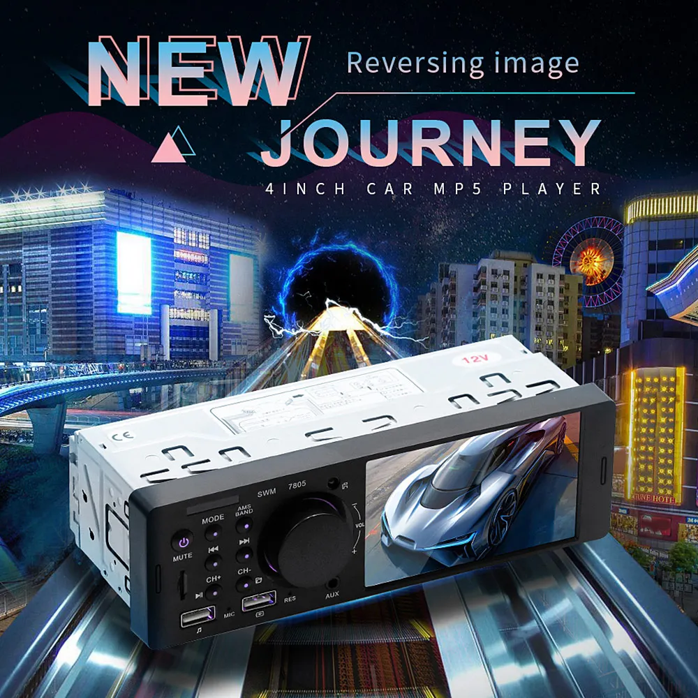 

Car MP5 Player Cable Monitor Bluetooth Audio Screen Music Player Phone Charger AUX with Camera Ggps Recording Accessories