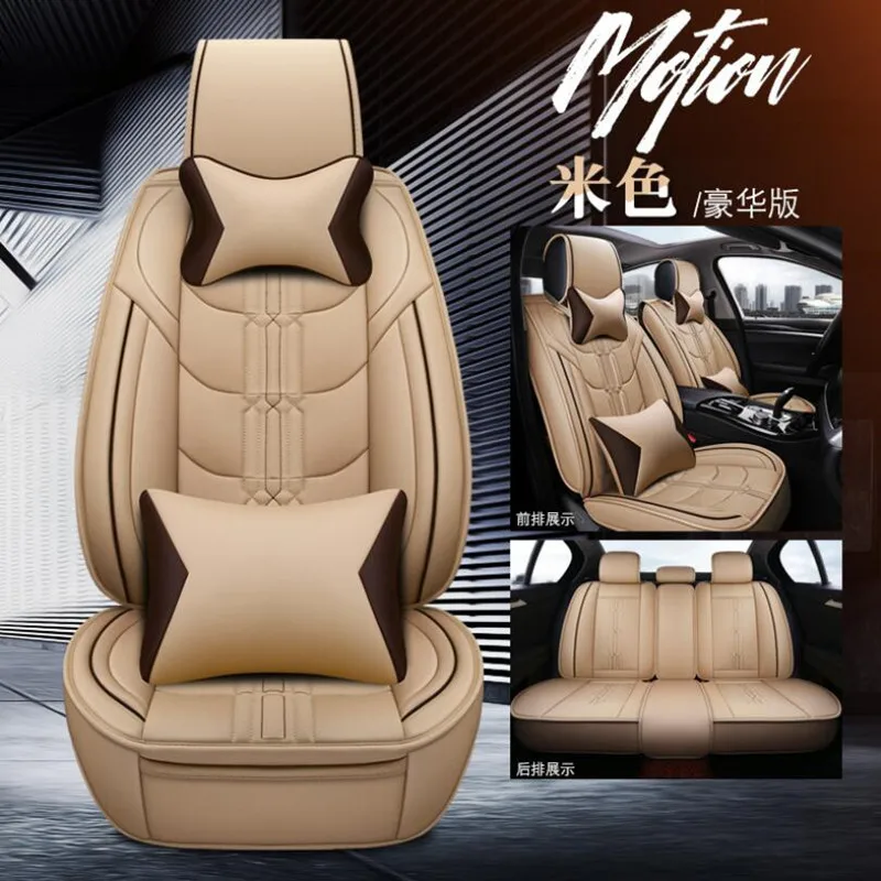 Deluxe Edition Высокое качество из искусственной кожи Чехол автокресла для Renault Clio/для Nissan March Micra K13 MK4 Характеристическая вязкость полимера(Передний+ задний) 5-сиденье Подушка для сидения - Название цвета: Deluxe Edition