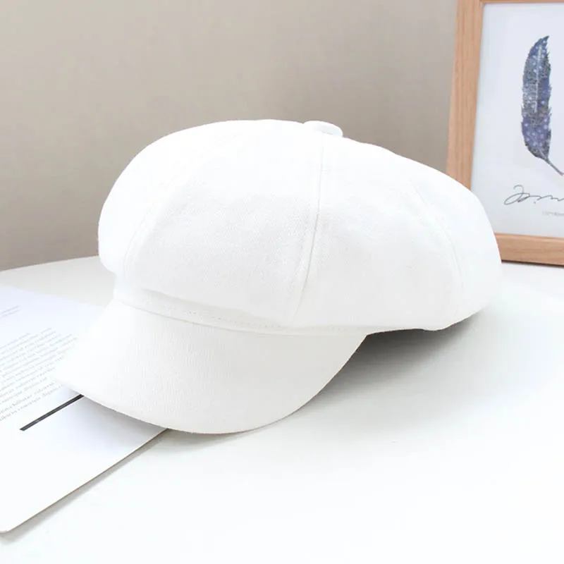 Новинка 2020 осенняя восьмиугольная кепка Fibonacci Женский однотонный берет Ретро