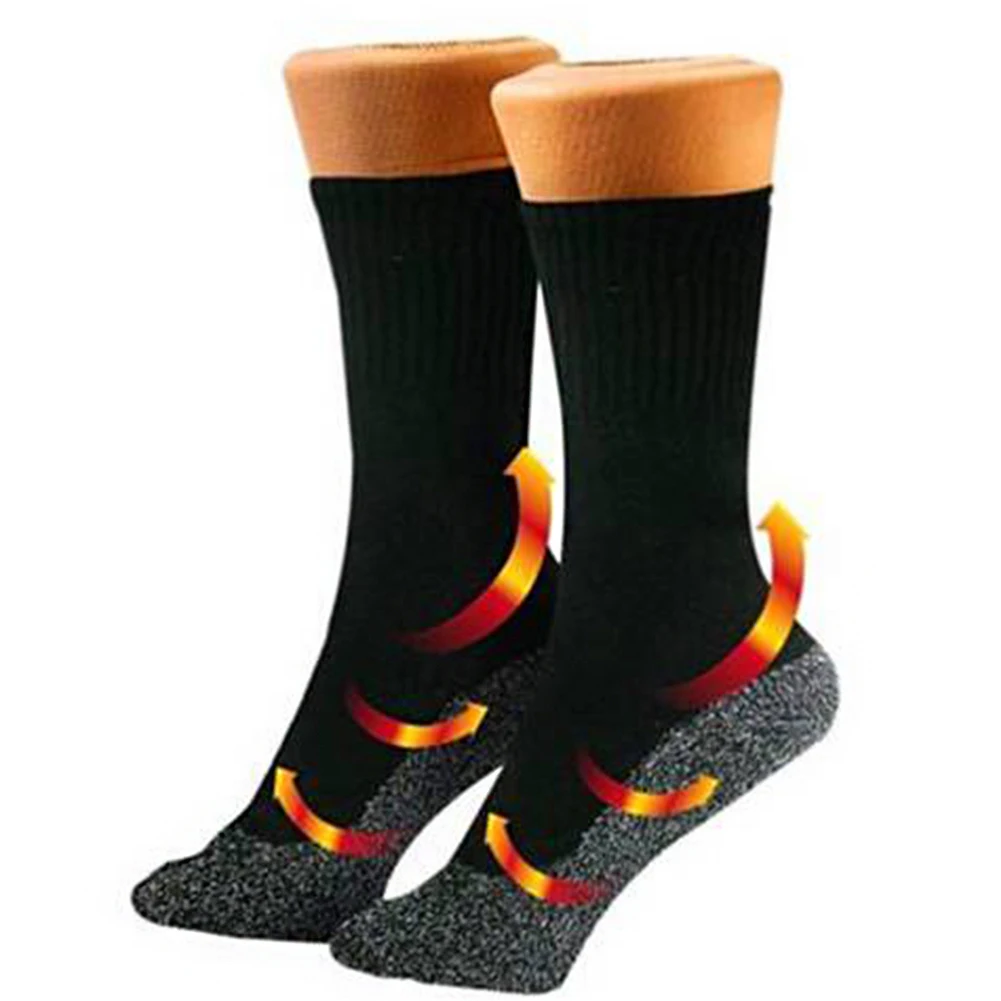 

Insulation Black Winter 35 Degree Below Sports Outdoor Aluminized Fiber Socks Skiing Warm Long