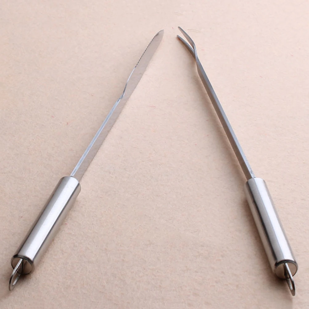 2 шт. Инструменты для барбекю нож и вилка из нержавеющей стали столовые приборы